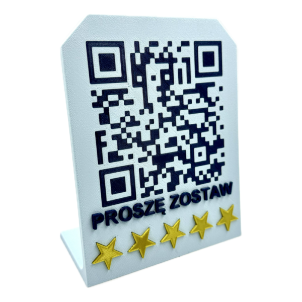 Tabliczka z kodem QR do opinii Google