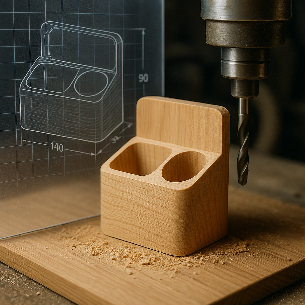 Frezowanie drewna w CNC – od koncepcji do gotowego organizer